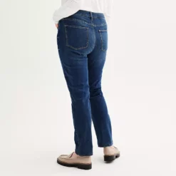 Women's Sonoma Goods For Life® Straight-Leg High-Waisted Curvy Jeans -Sonoma Style Hub 4380113 ALT