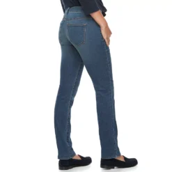 Petite Sonoma Goods For Life® Supersoft Midrise Slim Straight-Leg Jeans -Sonoma Style Hub 4503859 ALT