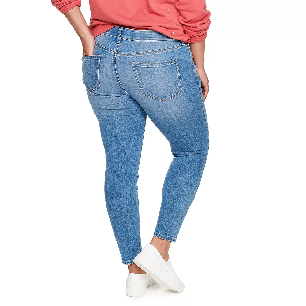 Plus Size Sonoma Goods For Life® Premium Mid-Rise Skinny Jeans 4 Plus Size Sonoma Goods For Life® Premium Mid-Rise Skinny Jeans - Image 2