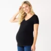 Maternity Sonoma Goods For Life® Essential V-Neck Tee -Sonoma Style Hub 4980526 Black