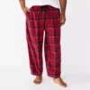 Big & Tall Sonoma Goods For Life® Microfleece Sleep Pants -Sonoma Style Hub 5010901 Red Plaid