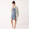 Maternity Sonoma Goods For Life® Nursing Nightgown & Robe Set -Sonoma Style Hub 5145129 Blue Floral