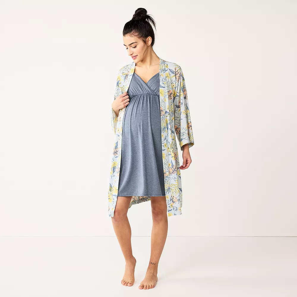 Maternity Sonoma Goods For Life® Nursing Nightgown & Robe Set 3 Maternity Sonoma Goods For Life® Nursing Nightgown & Robe Set