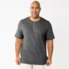 Big & Tall Sonoma Goods For Life® Classic-Fit Henley -Sonoma Style Hub 5241683 Carbon Copy