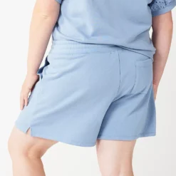 Plus Size Sonoma Goods For Life® French Terry Sweat Shorts -Sonoma Style Hub 5241778 ALT