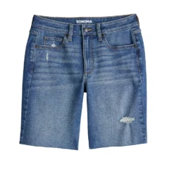 Women's Sonoma Goods For Life® High-Waist 9" Bermuda Jean Shorts -Sonoma Style Hub 5244121 ALT5