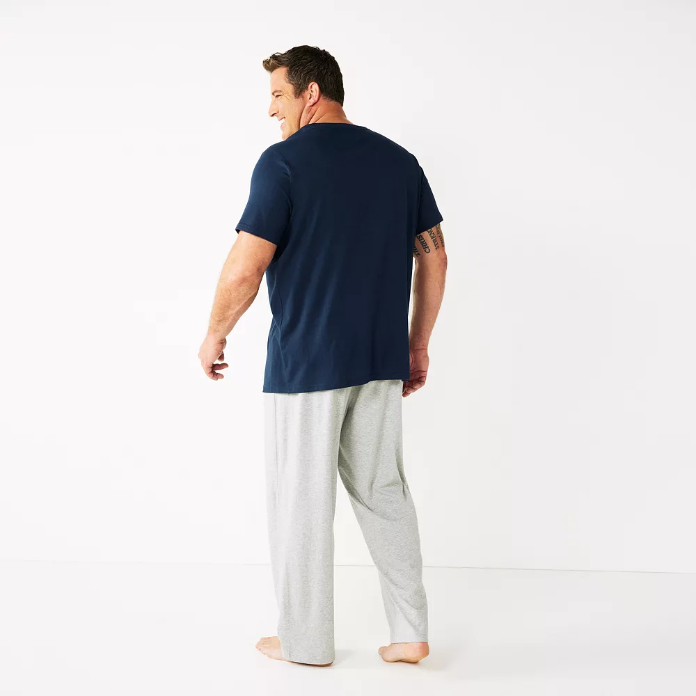 Big & Tall Sonoma Goods For Life® Crewneck Tee & Sleep Pants Set 4 Big & Tall Sonoma Goods For Life® Crewneck Tee & Sleep Pants Set - Image 2