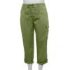 Plus Size Sonoma Goods For Life® Comfort Waist Utility Capri Pants -Sonoma Style Hub 5258066 Sydney Olive