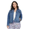 Plus Size Sonoma Goods For Life® Button Front Jean Jacket -Sonoma Style Hub 5269795 Medium Wash