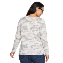 Petite Plus Size Sonoma Goods For Life® Favorite V-Neck Long-Sleeve Tee -Sonoma Style Hub 5481056 ALT