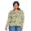 Petite Plus Size Sonoma Goods For Life® Favorite V-Neck Long-Sleeve Tee -Sonoma Style Hub 5481056 Olive Dye