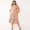 Plus Size Sonoma Goods For Life® Tiered Maxi Dress -Sonoma Style Hub 5484502 Neutral Floral