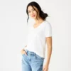 Women's Sonoma Goods For Life® Everyday V-Neck Tee 1 Women's Sonoma Goods For Life® Everyday V-Neck Tee -Sonoma Style Hub 5485729 White