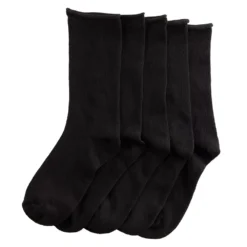 Women's Sonoma Goods For Life® 5-Pack Roll Top Crew Socks -Sonoma Style Hub 5497545 ALT