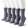 Women's Sonoma Goods For Life® 5-Pack Roll Top Crew Socks -Sonoma Style Hub 5497545 Gray Marl