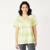 Women's Sonoma Goods For Life® Tunic Tee 1 Women's Sonoma Goods For Life® Tunic Tee -Sonoma Style Hub 5508079 Lime Tie Dye