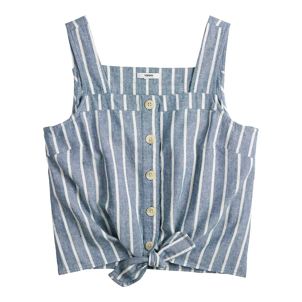 Women's Sonoma Goods For Life® Tie-Hem Squareneck Tank 5 Women's Sonoma Goods For Life® Tie-Hem Squareneck Tank - Image 3