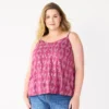 Plus Size Sonoma Goods For Life® Swing Tank -Sonoma Style Hub 5514853 Mauve Geo