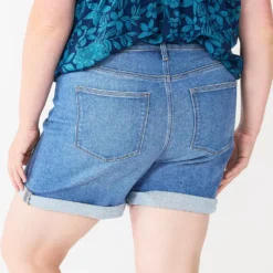 Plus Size Sonoma Goods For Life® Highrise Curvy Denim Shorts -Sonoma Style Hub 5515737 ALT
