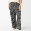 Plus Size Sonoma Goods For Life® Linen-Blend Wide-Leg Pants -Sonoma Style Hub 5517827 Black Floral