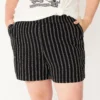 Plus Size Sonoma Goods For Life® Easy Pull-On Shorts 1 Plus Size Sonoma Goods For Life® Easy Pull-On Shorts -Sonoma Style Hub 5526465 Black Stripe