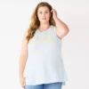 Plus Size Sonoma Goods For Life® Graphic Muscle Tank -Sonoma Style Hub 5529302 Choose Happiness