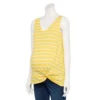 Maternity Sonoma Goods For Life® Knot-Hem Tank -Sonoma Style Hub 5551042 Yellow Stripe