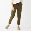 Petite Sonoma Goods For Life® Mid Rise Pull On Jogger Pants -Sonoma Style Hub 5569580 Olive