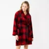 Women's Sonoma Goods For Life® Short Plush Robe -Sonoma Style Hub 5574694 Buffalo Check