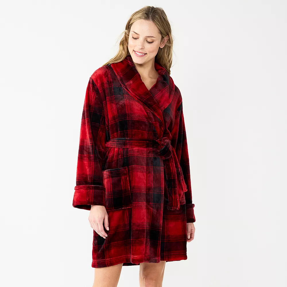 Women's Sonoma Goods For Life® Short Plush Robe 3 Women's Sonoma Goods For Life® Short Plush Robe