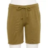 Petite Sonoma Goods For Life® Cutoff Bermuda Sweat Shorts -Sonoma Style Hub 5576175 Olive