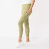 Women's Sonoma Goods For Life® Weekender High-Waisted 7/8 Leggings -Sonoma Style Hub 5576868 Olive Texture