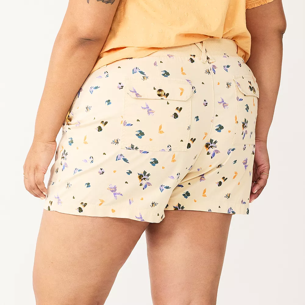 Plus Size Sonoma Goods For Life® High-Waisted Comfort Utility Shorts 4 Plus Size Sonoma Goods For Life® High-Waisted Comfort Utility Shorts - Image 2