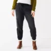 Women's Sonoma Goods For Life® Mid-Rise Denim Jogger Pants -Sonoma Style Hub 5582204 Black Denim