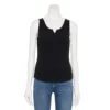 Petite Sonoma Goods For Life® Notchneck Tank 1 Petite Sonoma Goods For Life® Notchneck Tank -Sonoma Style Hub 5584060 Black