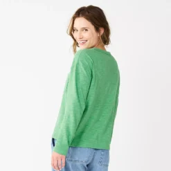 Women's Sonoma Goods For Life® Long Sleeve Pocket Tee -Sonoma Style Hub 5585375 ALT