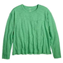 Women's Sonoma Goods For Life® Long Sleeve Pocket Tee -Sonoma Style Hub 5585375 ALT5