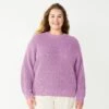 Plus Size Sonoma Goods For Life® Drop Shoulder Sweater -Sonoma Style Hub 5585467 Lavender