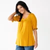 Maternity Sonoma Goods For Life® Relaxed Back-Tie Top 2 Maternity Sonoma Goods For Life® Relaxed Back-Tie Top -Sonoma Style Hub 5590443 Gold