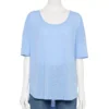 Women's Sonoma Goods For Life® Relaxed Scoopneck Tee -Sonoma Style Hub 5596588 Light Blue