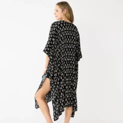 Women's Sonoma Goods For Life Ikat Burnout Long Tacked Ruana -Sonoma Style Hub 5614926 ALT