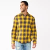 Men's Sonoma Goods For Life® Flannel Button-Down Shirt 2 Men's Sonoma Goods For Life® Flannel Button-Down Shirt -Sonoma Style Hub 5624605 Gold Black Plaid