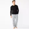 Men's Sonoma Goods For Life® Top & Flannel Pants Pajama Set -Sonoma Style Hub 5639994 Grey Plaid