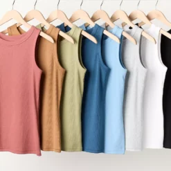 Women's Sonoma Goods For Life® Slim Fit High Neck Rib Tank -Sonoma Style Hub 5651280 ALT3