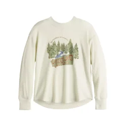 Women's Sonoma Goods For Life® Mockneck Waffle Top -Sonoma Style Hub 5672315 ALT5