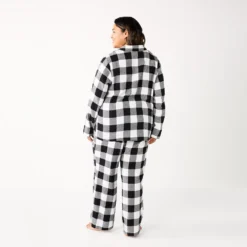 Plus Size Sonoma Goods For Life® Flannel Pajama Shirt & Pajama Pants Sleep Set -Sonoma Style Hub 5677717 ALT