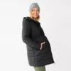 Maternity Sonoma Goods For Life® Cinch Waist Puffer Jacket -Sonoma Style Hub 5685590 Black