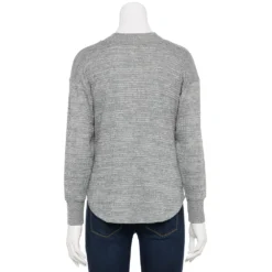 Petite Sonoma Goods For Life® Mockneck Waffle Top -Sonoma Style Hub 5686604 ALT