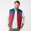 Men's Sonoma Goods For Life® Puffy Vest -Sonoma Style Hub 5693516 Red Blue Combo