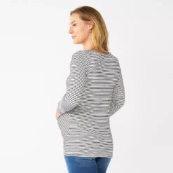 Maternity Sonoma Goods For Life® Long Sleeve Knotted Thermal Top -Sonoma Style Hub 5698993 ALT